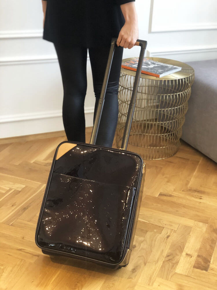 Louis Vuitton Amarante Monogram Vernis Pegase 45 Suitcase Louis Vuitton