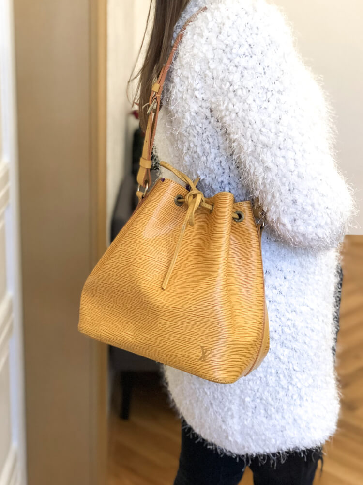 Auth Louis Vuitton Epi Petit Noe M44109 Women's Shoulder Bag Jaune