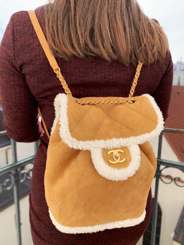 Chanel New Shearling Brown Backpack - Vintage Lux