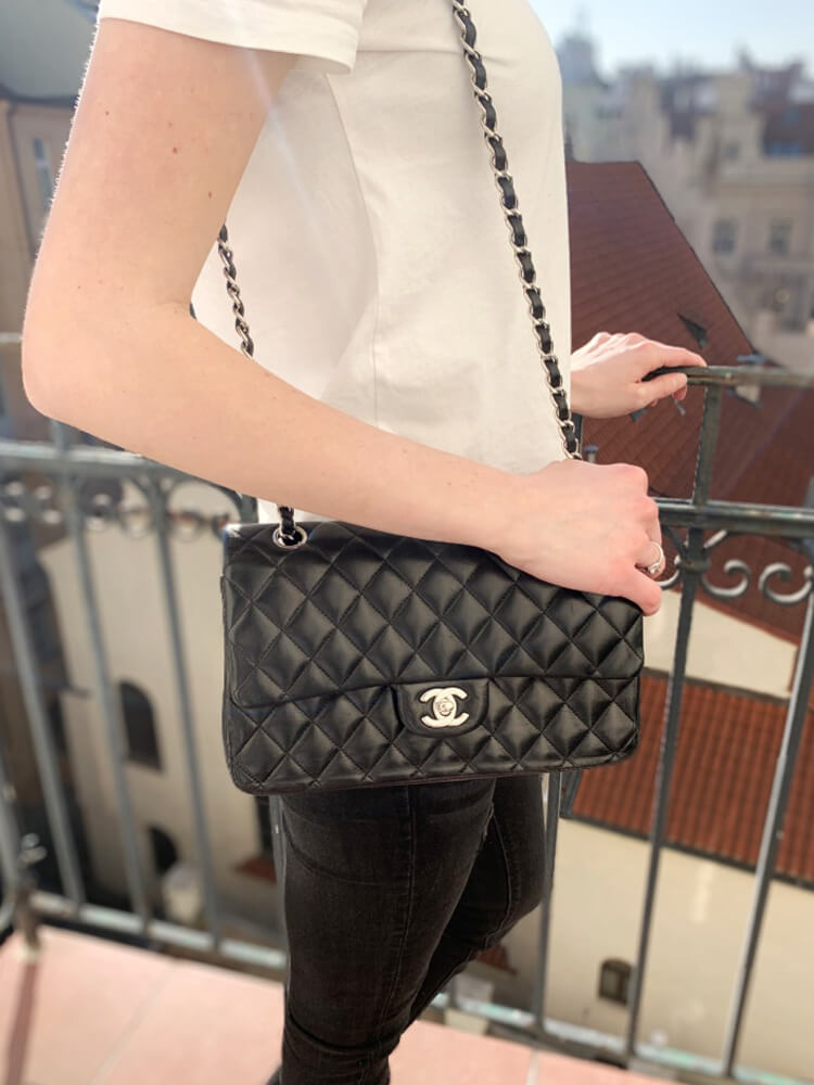 chanel double flap bag lambskin