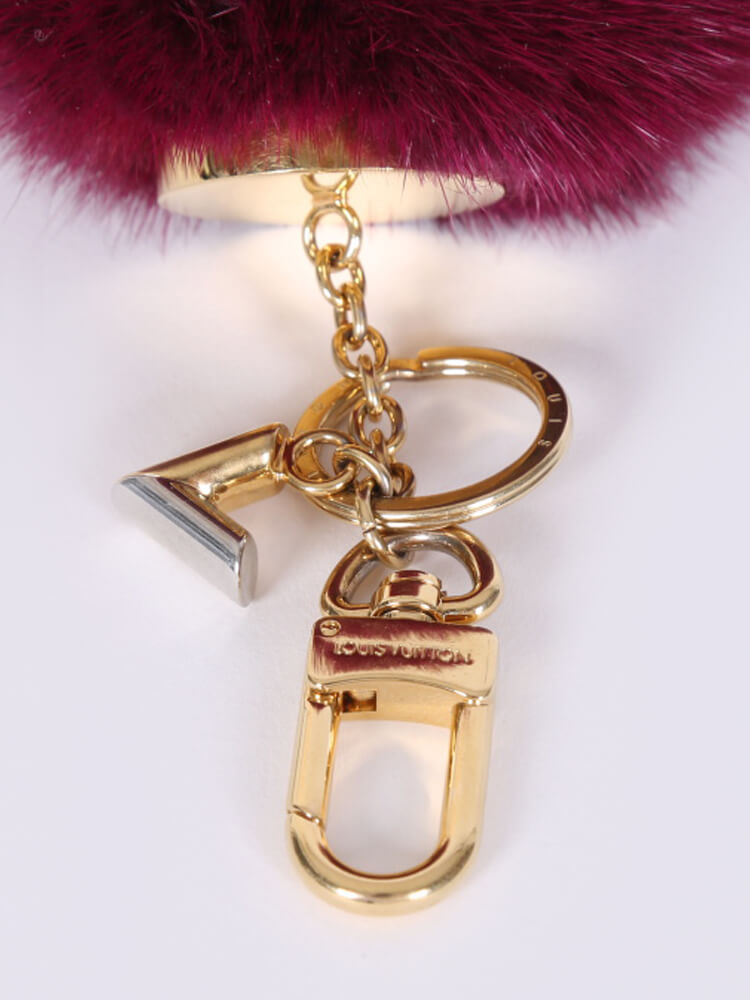 Louis Vuitton Louis Vuitton Bubble Duo Keychain M00018 Mink Metal Pink  Bordeaux Charm Auction