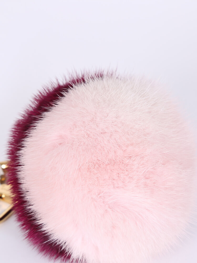 Louis Vuitton Pattern Print, Purple Mink Fur Bag Charm
