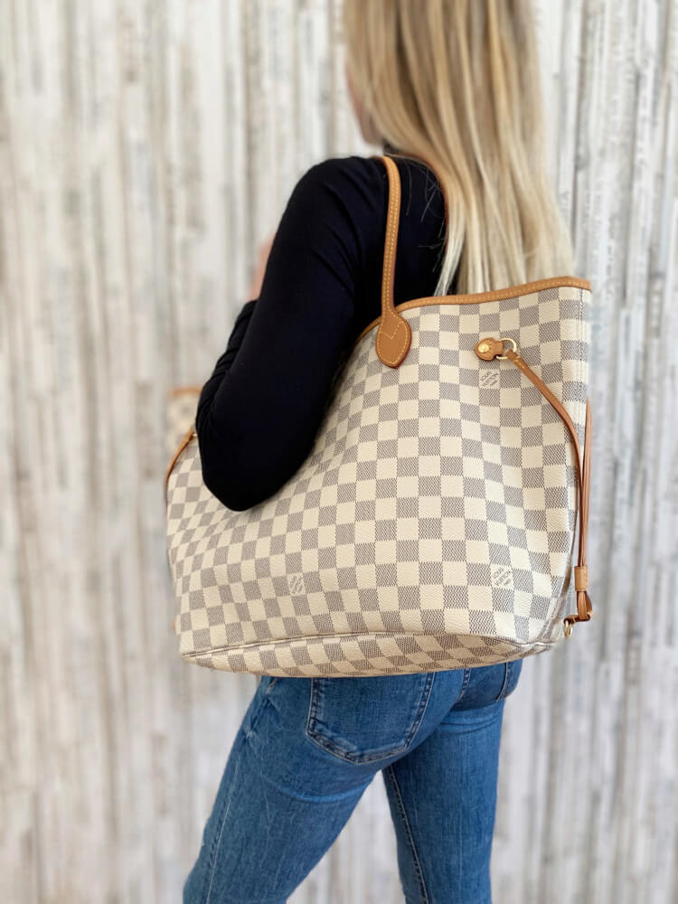 LOUIS VUITTON Neverfull GM Beige Damier Azur