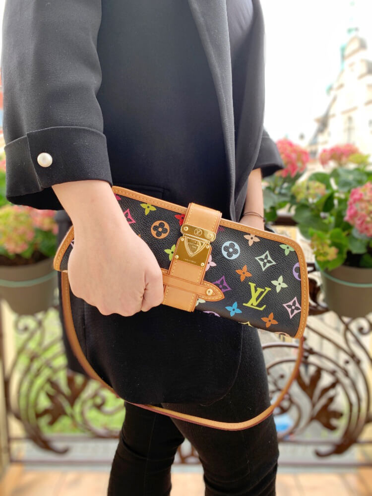 lv multicolor clutch