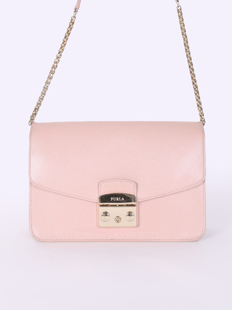 Furla - Metropolis Leather Shoulder Bag Light Pink