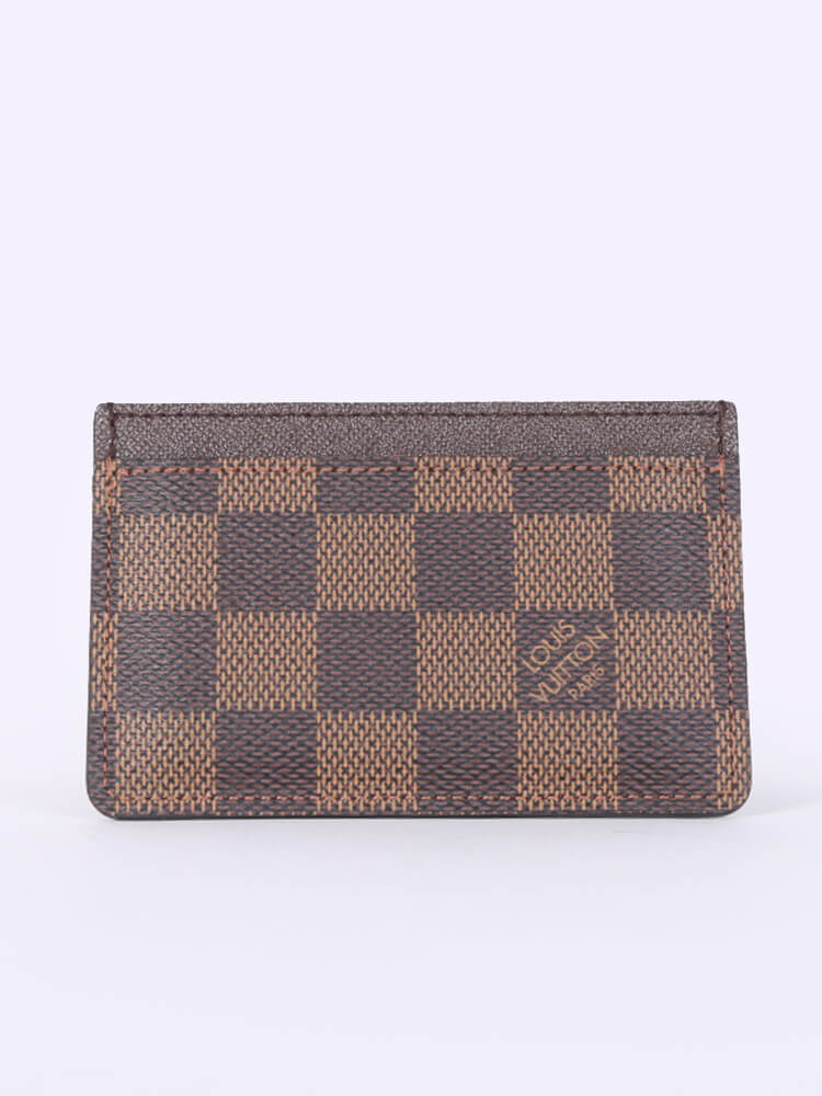 Louis Vuitton Card Holder Damier Ebene Canvas Brown