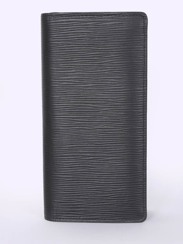 Louis Vuitton Brazza (cuir Taïga) Black Leather ref.979770 - Joli