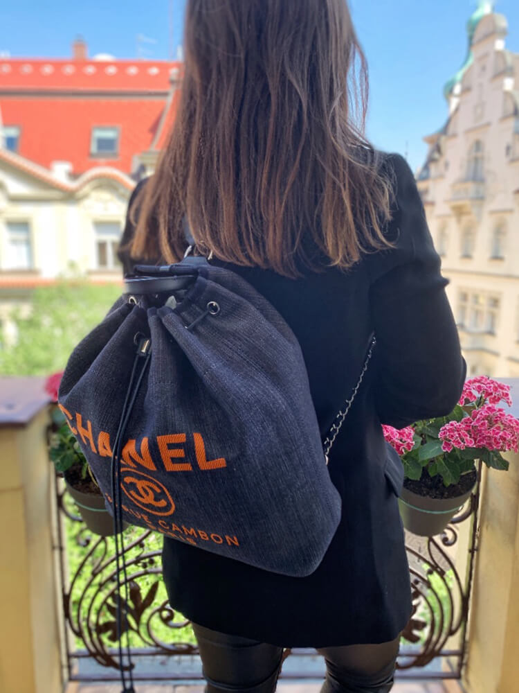 Chanel - Deauville Backpack Denim Blue 