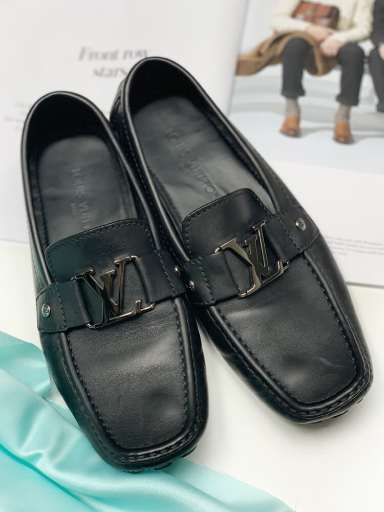 Louis Vuitton - Monte Carlo Leather Men Moccasins Black 7