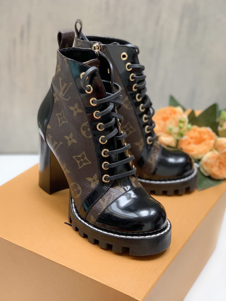 Louis Vuitton - Star Trail Monogram Canvas Ankle Boots 37