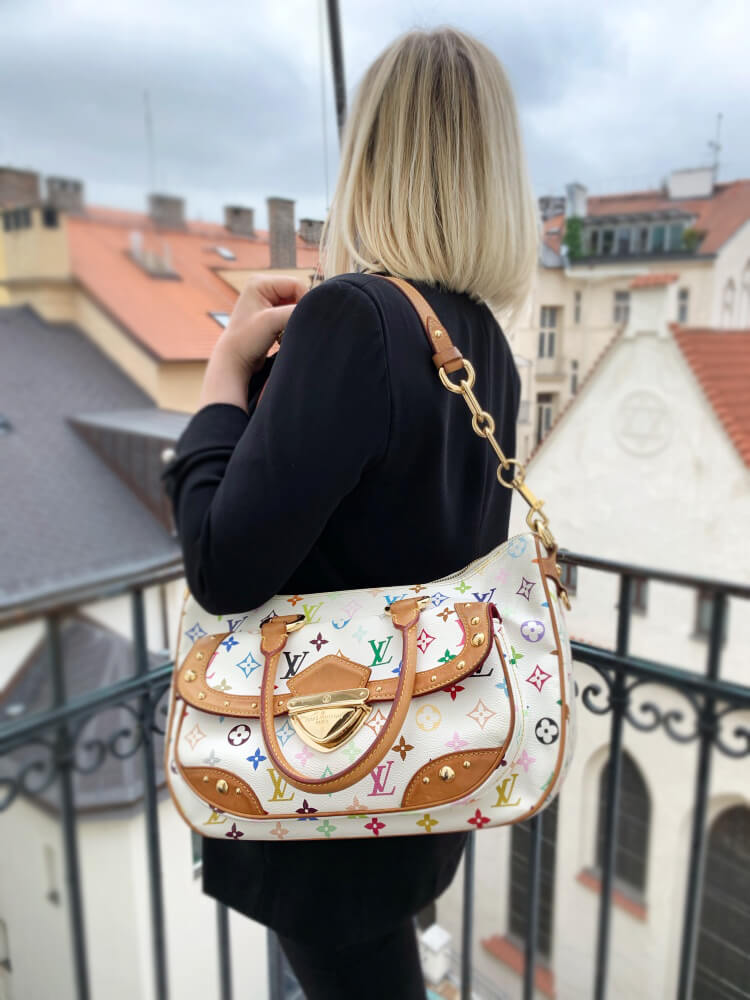 Louis Vuitton, Bags, Authentic Louis Vuitton White Multicolor Rita