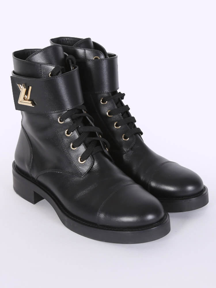 NEW LOUIS VUITTON BOOTS WONDERLAND RANGERS SHOES 38 LEATHER OOTS