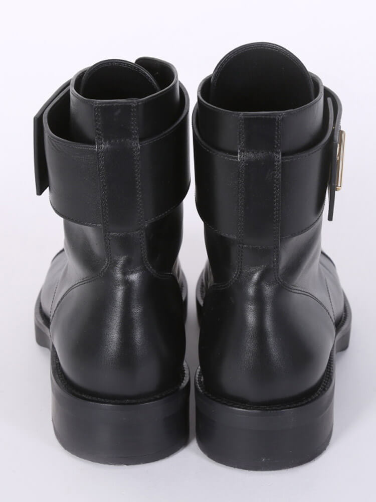 Louis Vuitton - Wonderland Flat Calfskin Ranger Boots Black 39