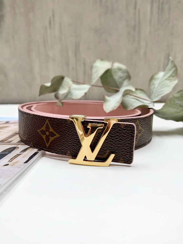 Initiales leather belt Louis Vuitton Pink size 85 cm in Leather - 23857661