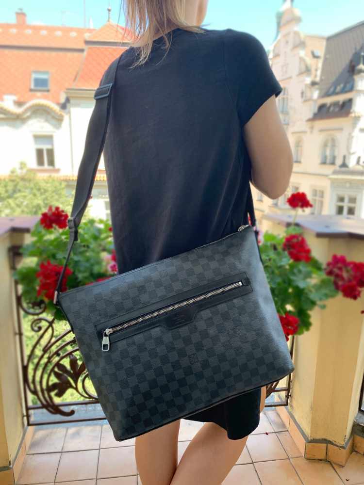 Louis Vuitton Black x Grey Damier Graphite Mick MM Messenger