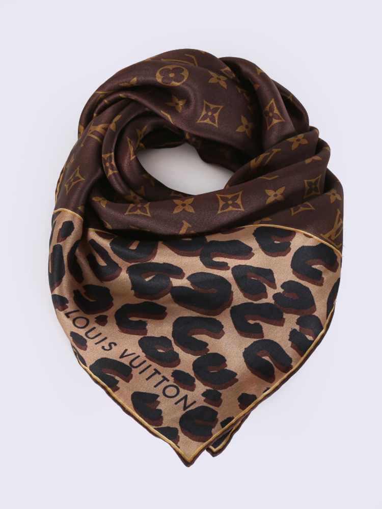 Louis Vuitton Leopard Schal Braun