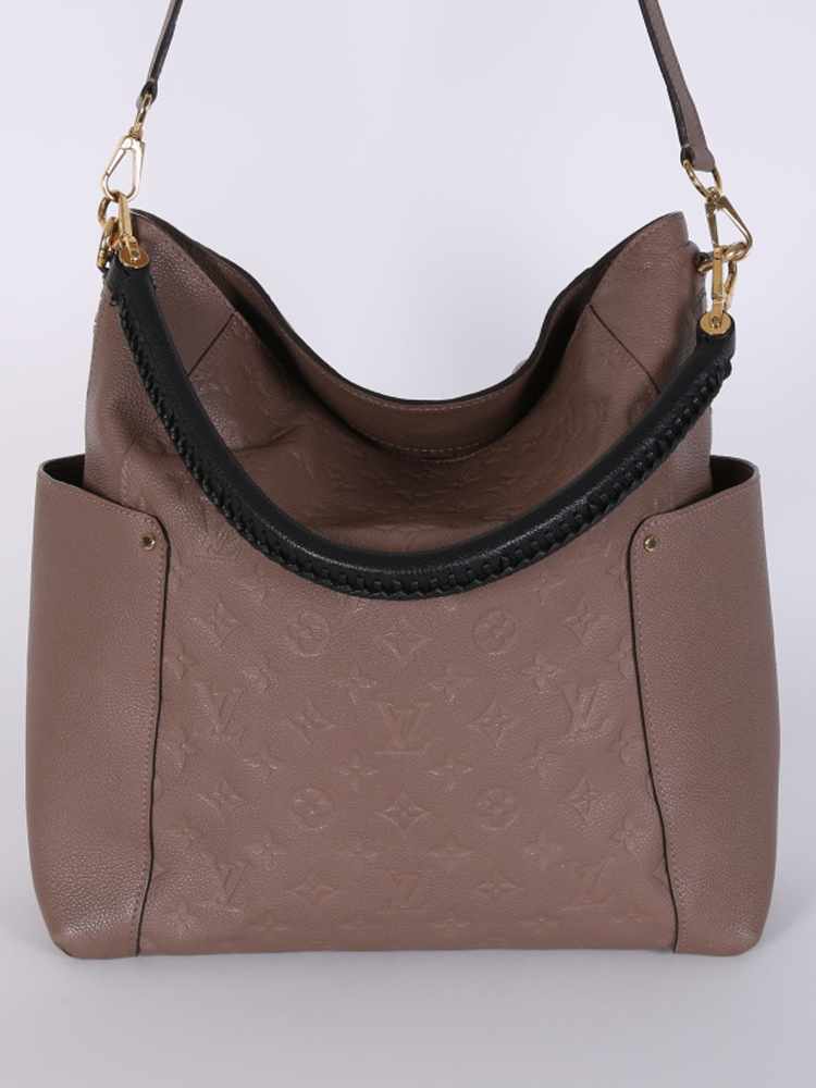 Louis Vuitton Bagatelle Bag Monogram Empreinte Leather Beige ref.1020513 -  Joli Closet