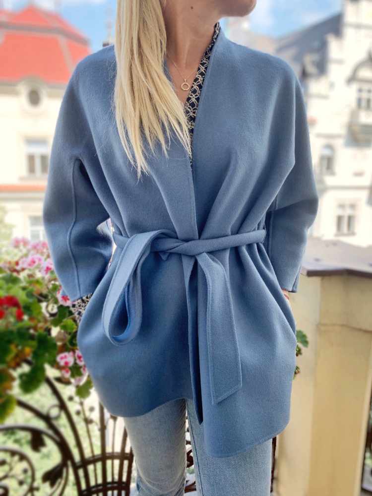 Womens Clothing Coats Short coats Weekend by Maxmara Wool Grana Coat in Blue 