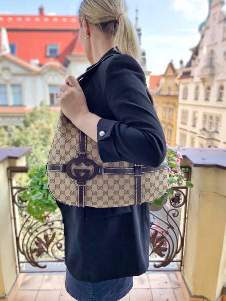 gucci monogram hobo bag