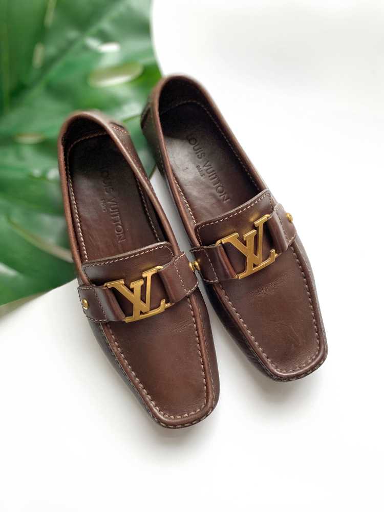 Louis Vuitton Monte Carlo moccasin brown leather 8 LV or 9 US 42 EUR FA0077