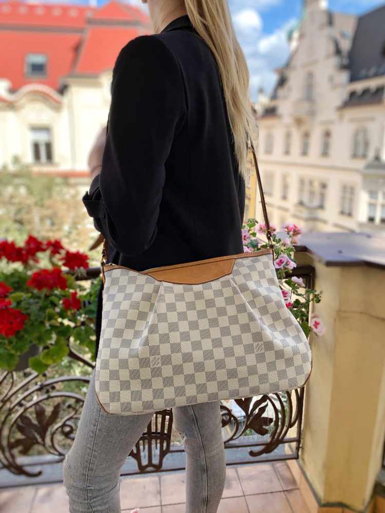 louis vuitton damier azur crossbody bag-Louis Vuitton Siracusa PM Damier  Azur Crossbody Bag-RELOVE DELUXE