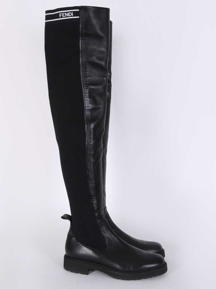 Fendi Cuissard Nappa Leather Stretch Boots Black 39 5 www.luxurybags.eu