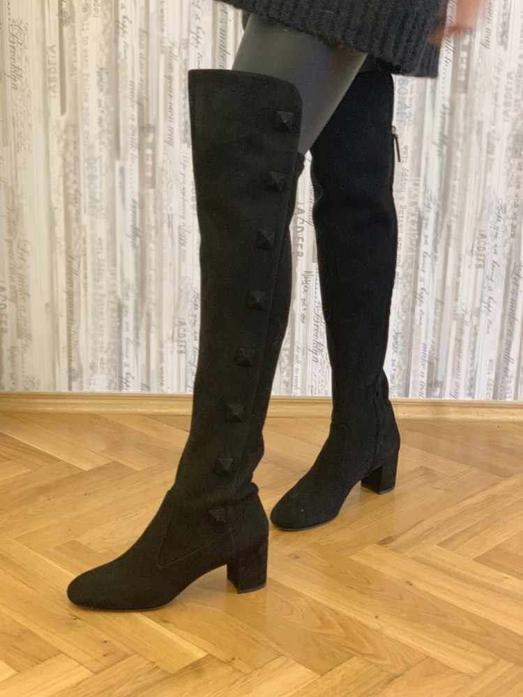 Over The Knee Boot - Black Suede 40