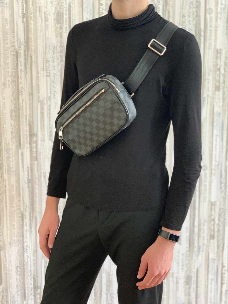 Louis Vuitton Damier Infini Ambler Waist Bag Bumbag Men M1061