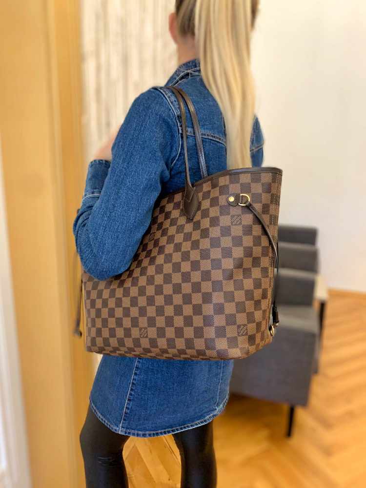 Louis Vuitton - Neverfull MM Damier Ebene Canvas