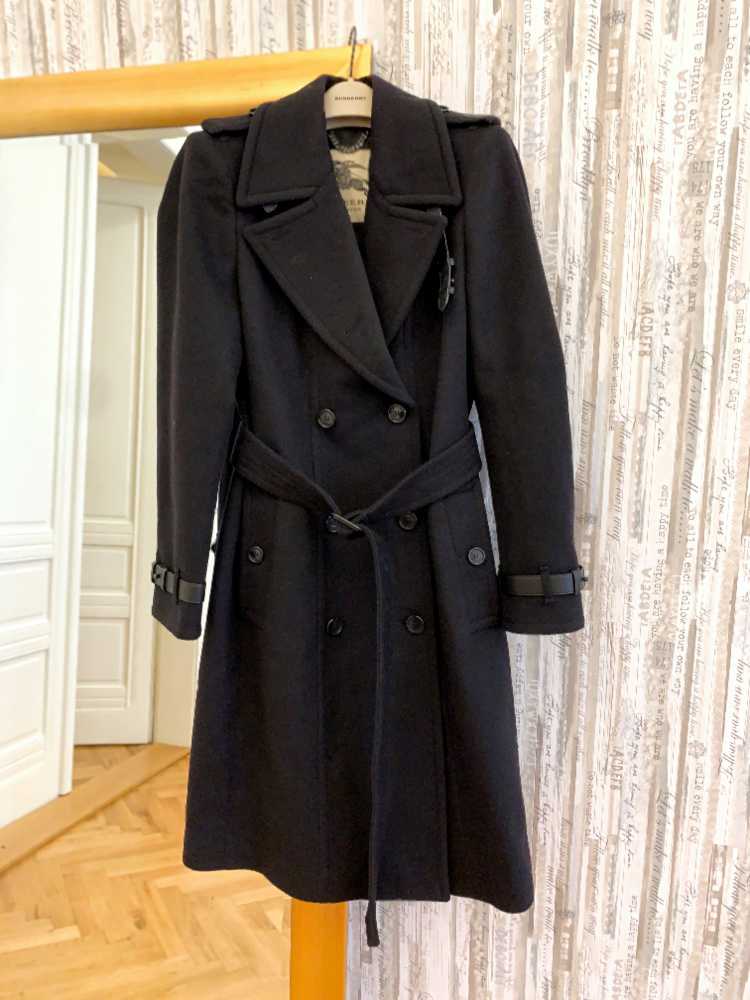 Burberry London Wool Cashmere Long Coat Black www.luxurybags.eu