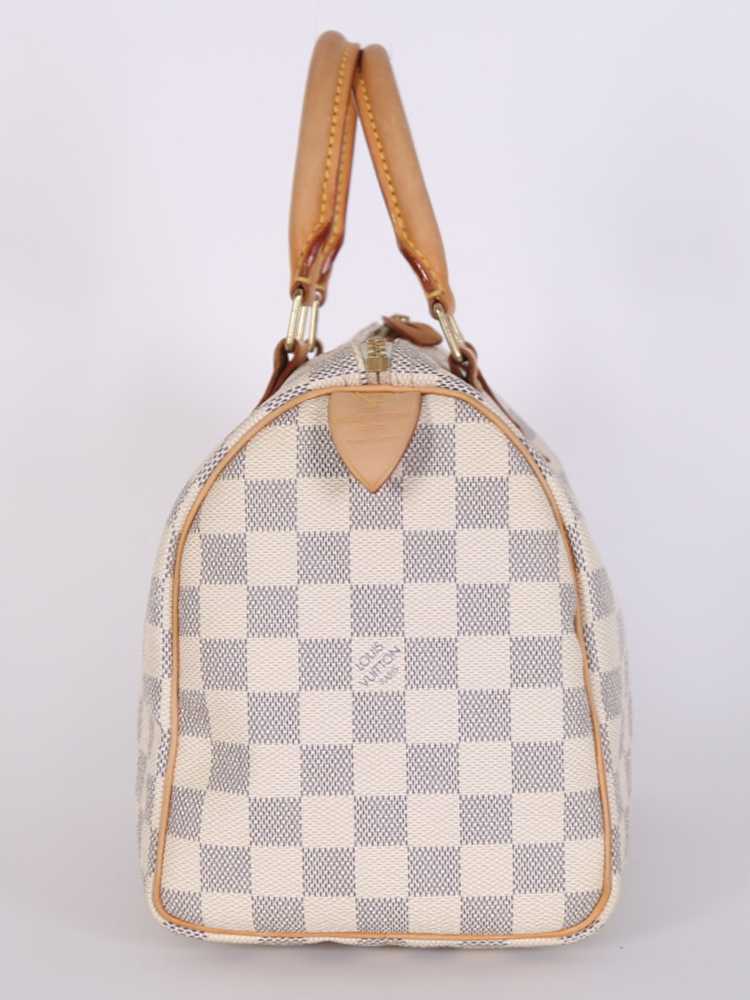 Louis Vuitton Speedy 25 Damier Azur Beige Leather ref.323773 - Joli Closet