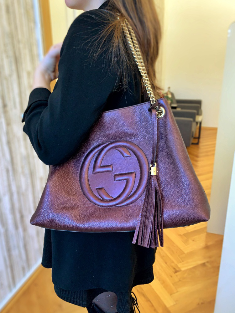 Gucci Soho Hobo Large Textured-leather Shoulder Bag