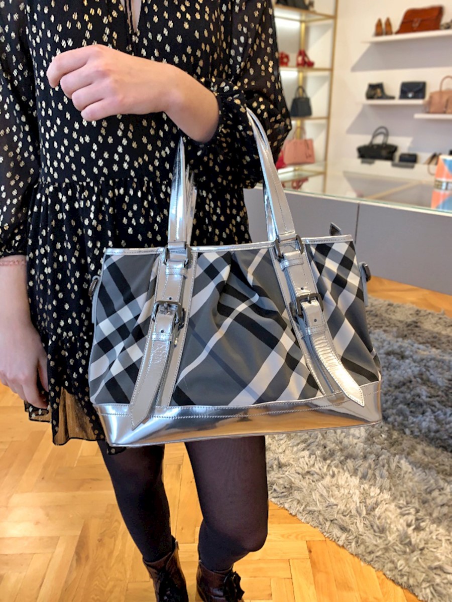 Burberry Check Tote Bag