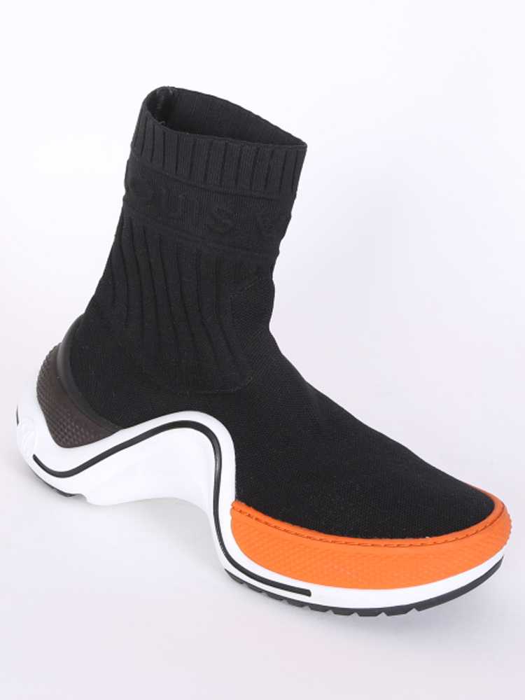 LOUIS VUITTON Stretch Textile LV Archlight Sneaker Boots 36 Black Blue  1044787
