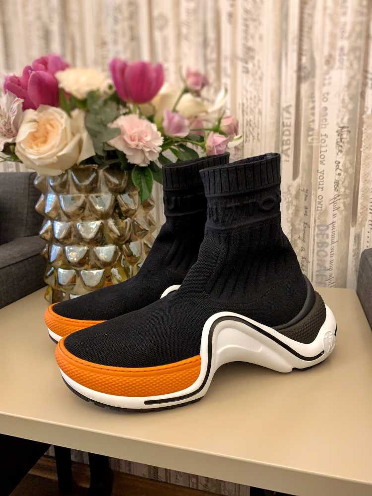 Louis Vuitton LV Archlight Stretch Textile Sneaker Boots in Black