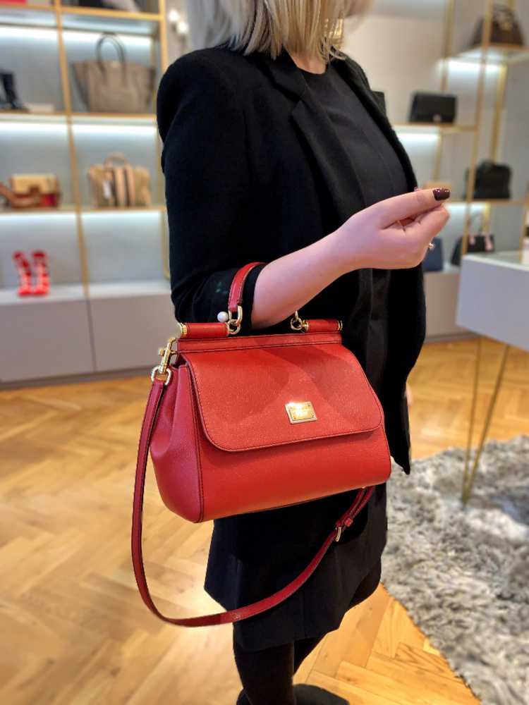 Small Dauphine Leather Sicily Bag