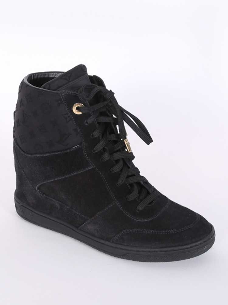 Louis Vuitton - Millenium Suede Wedge Sneakers Noir 37,5