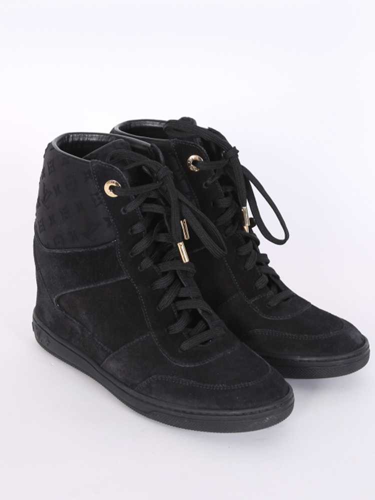 Louis Vuitton Millenium wedge sneakers Black Suede ref.129744 - Joli Closet