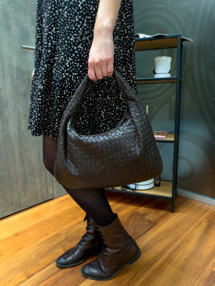 Bottega Veneta Small Intrecciato Leather Hobo Bag