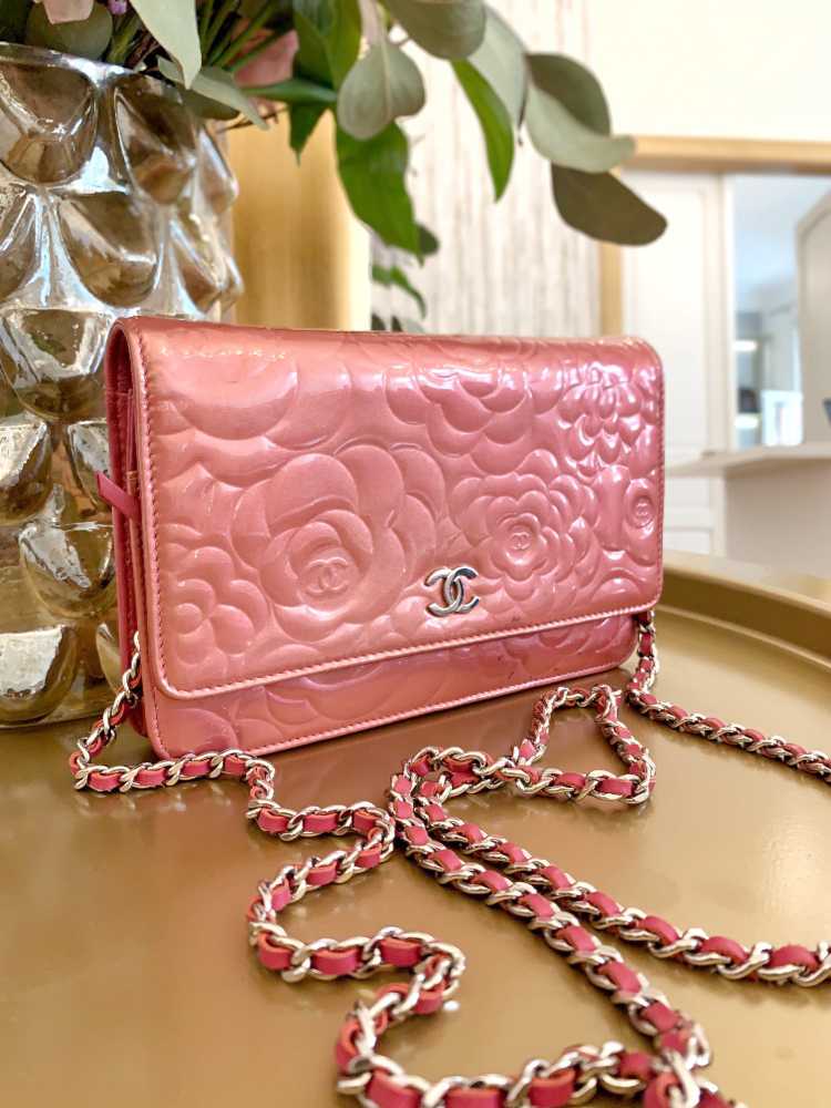 Chanel WOC Camellia Pink Patent Leather – Pre Porter