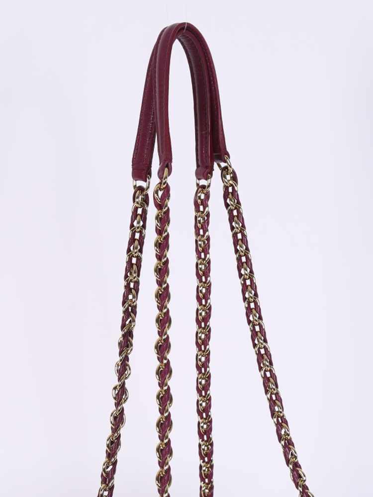 Salvatore Ferragamo - Ginette Quilted Lambskin Chain Bag Burgundy | www