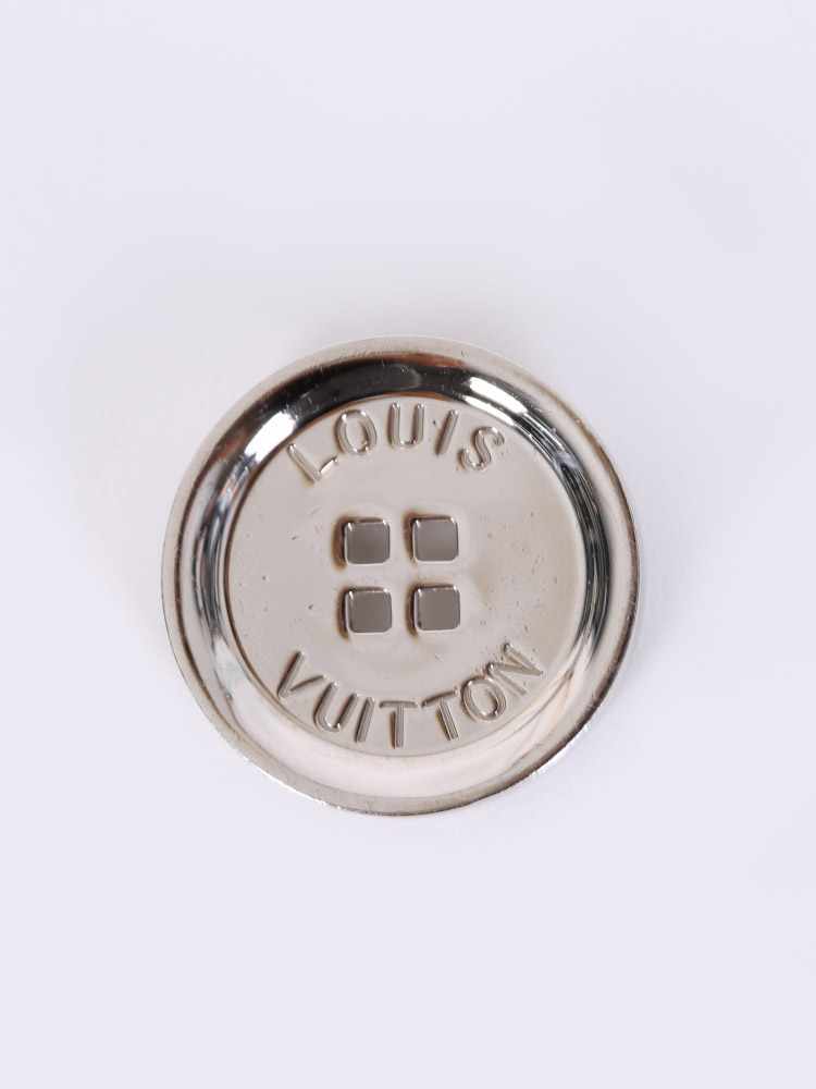 Louis Vuitton - Button Metal Brooch Silver