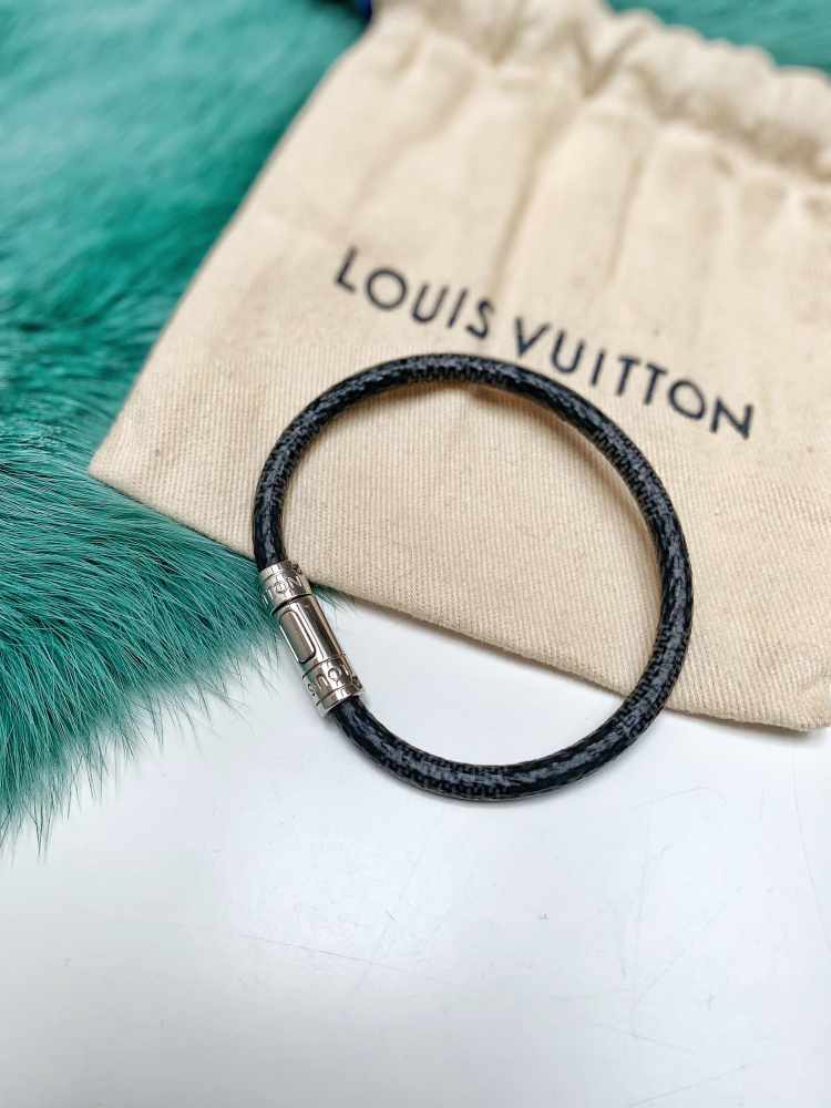 Keep it leather bracelet Louis Vuitton Brown in Leather  30509947
