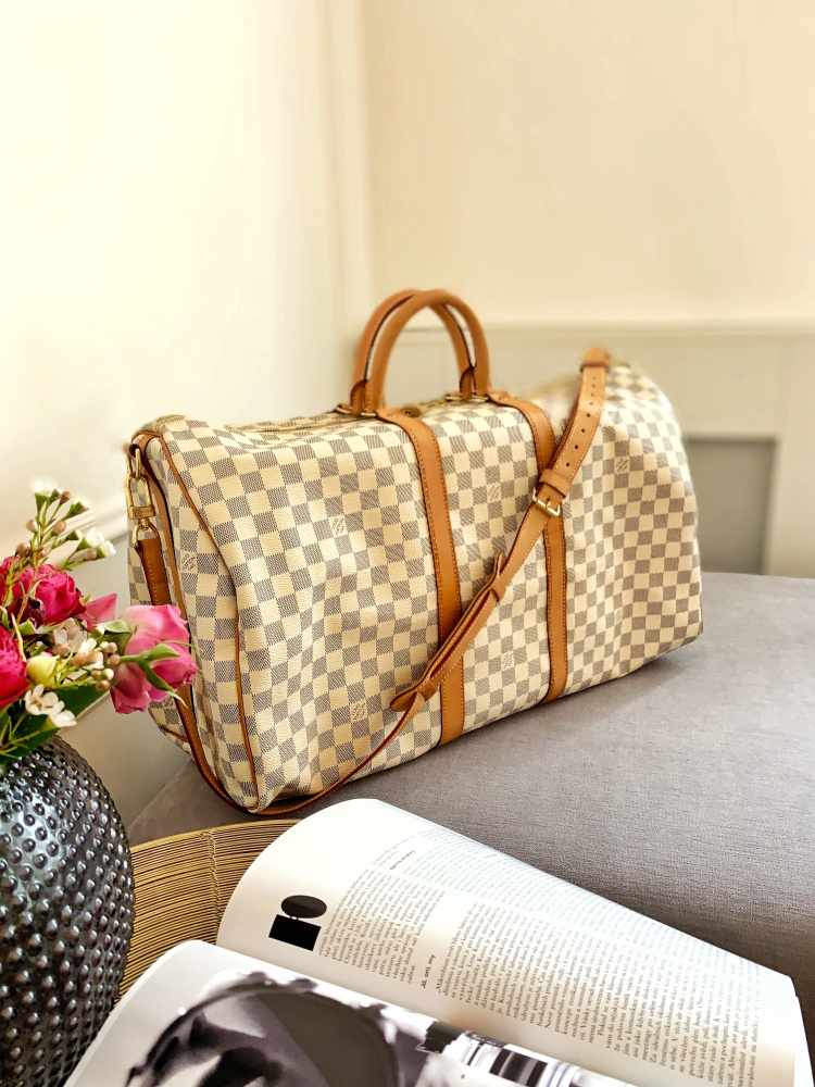 LOUIS VUITTON Damier Azur Keepall Bandouliere 55 1267226