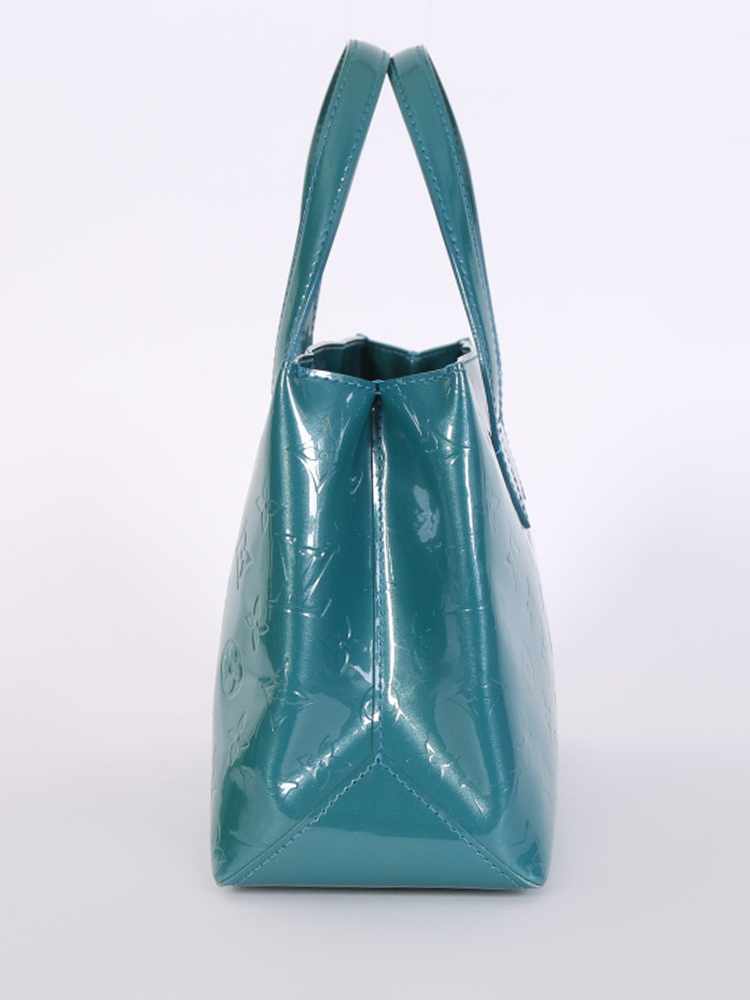 LOUIS VUITTON Wilshire Monogram Vernis Blue Lagoon Turquoise Patent leather  ref.185908 - Joli Closet