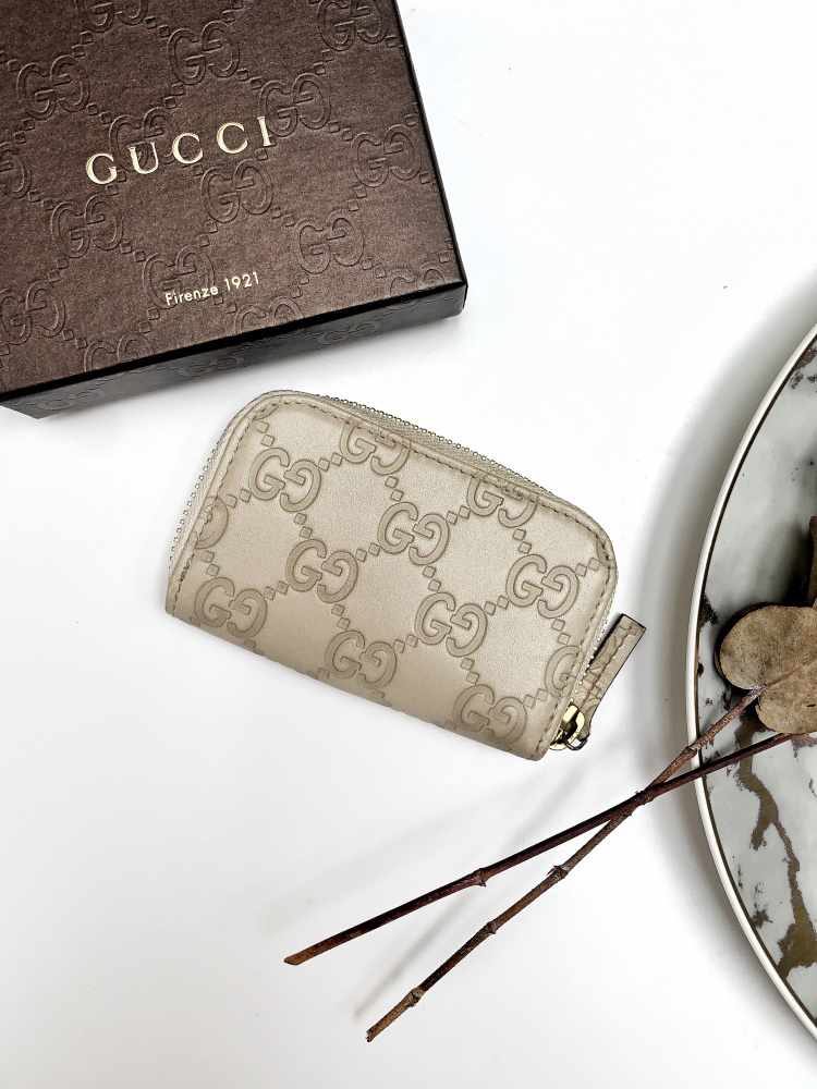 Gucci - Guccissima Leather Zippy Coin Purse Ivory