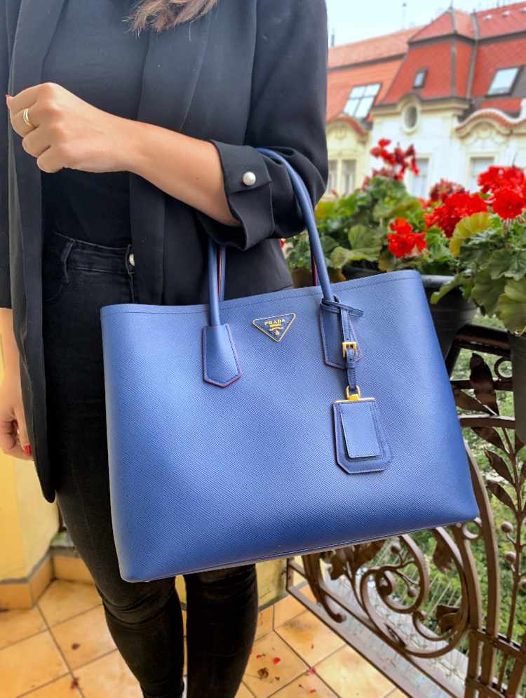 prada blue saffiano