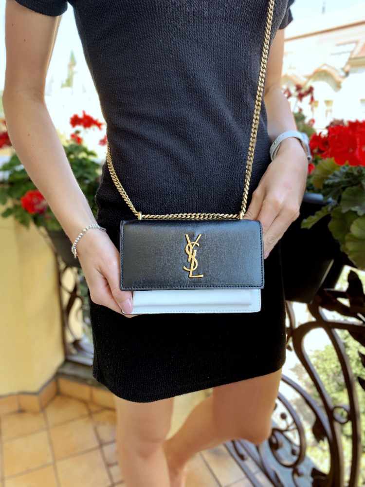 HOT!* YSL Saint Laurent Becky Small Shoulder Bag Crossbody Black Wallet On  Chain