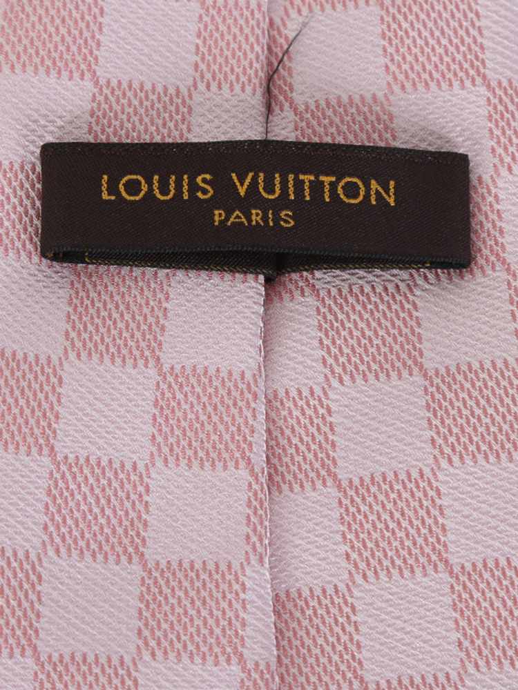 Silk tie Louis Vuitton Pink in Silk - 13763598