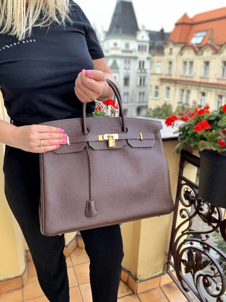 Hermés - Birkin 40 Veau Taurillon Clemence Cacao